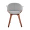 Armen Living Adalyn Gray Faux Leather and Walnut Wood Dining Room Accent Chair LCADCHWAGR - alternate 2